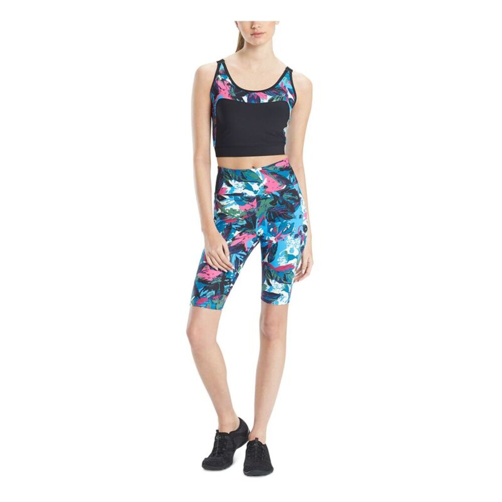 JOSIE Womens Black Moisture Wicking Cropped Tagless Active Wear Tank Top XL